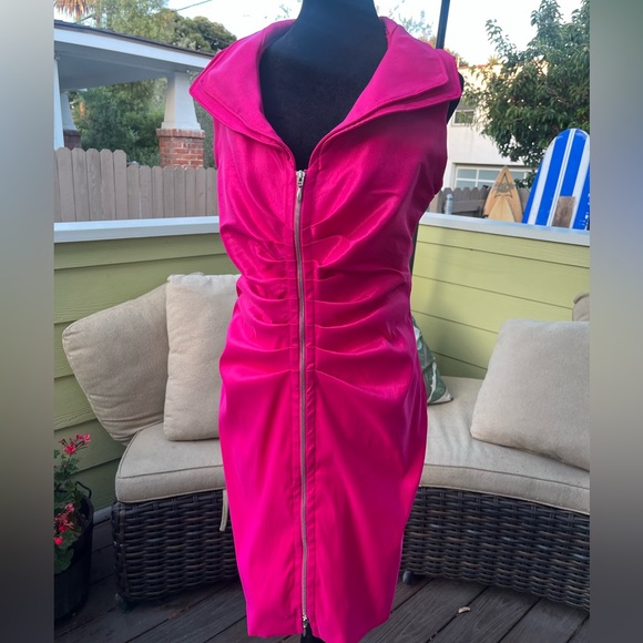 Joseph Ribkoff Fuchsia Pink Sleeveless Dress 12 - Picture 9 of 9